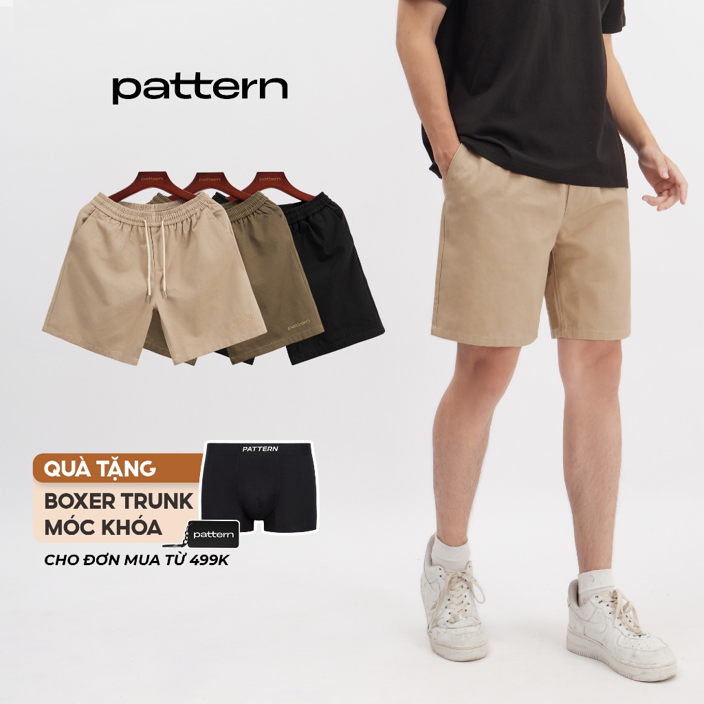 Quần short kaki nam PATTERN THE 1992 cạp chun