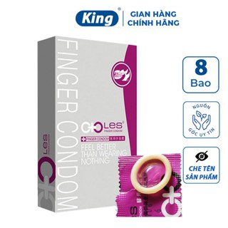  Bao cao su ngón tay LES DO bao cao su tay ngón bao cao su nữ siêu mỏng bcs ngón tay 1 hộp 8 cái 