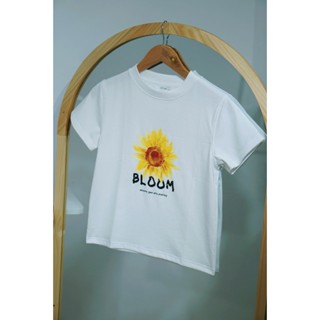 [ ICIEL ] Áo Thun Babe Tee Hoa Hướng Dương Màu Trắng