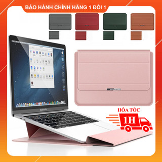 Bao da laptop macbook surface kiêm đế tản nhiệt, kê tay bàn phím 3in1 chống sốc, chống nước - Da cao cấp [Hàng Auth]