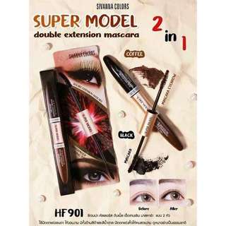 𝐐𝐮𝐞𝐞𝐧𝐁𝐞𝐚𝐮𝐭𝐲 - mascara sivanna colors super model 2in1 double extension hf901 thái lan