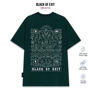 Áo thun TEXAS unisex BLACK OF EXIT phông tay lỡ nam nữ form rộng Local Brand