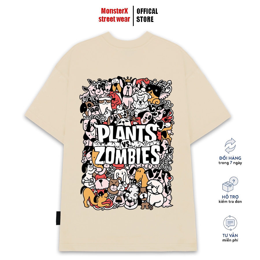 Áo thun Zombie unisex MONSTER X STREET Zombie phông tay lỡ nam nữ form rộng Local Brand