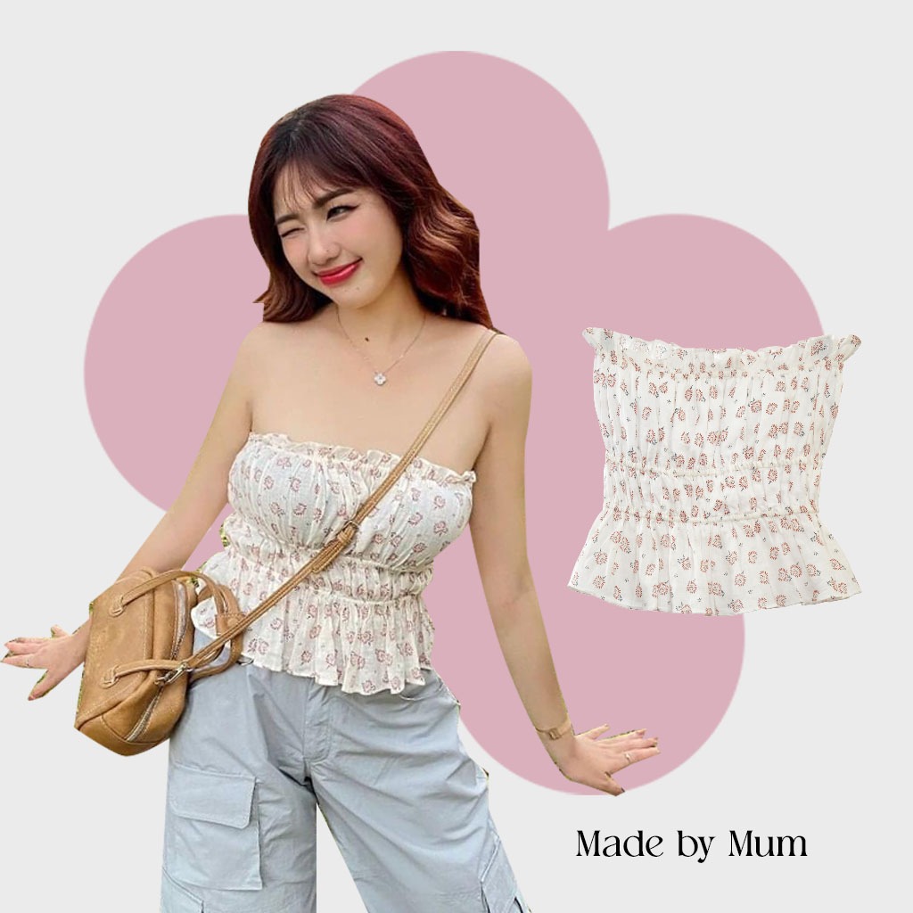 Áo ống MADE BY MUM hoạ tiết hoa nhí Floral Top