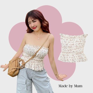 Áo ống hoa nhí đỏ
