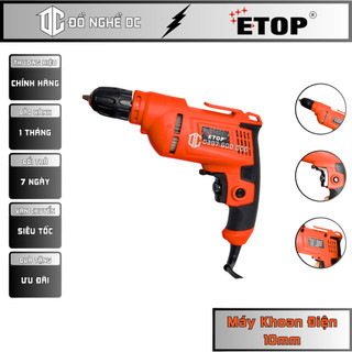 Máy khoan điện, máy khoan 10mm công suất 620w 220v chính hãng xh-10a etop chuyên dùng để khoan tường, gỗ, bê tông,…