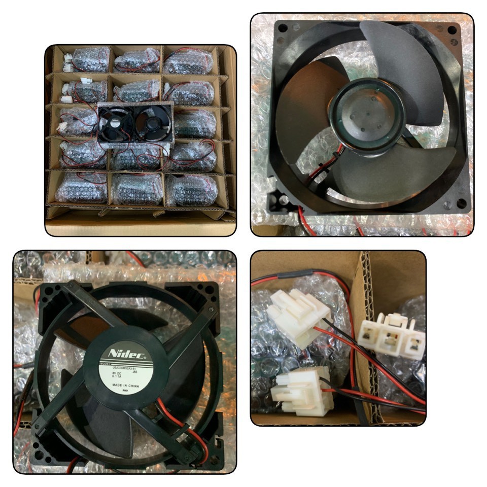 Quạt tủ lạnh Panasonic Chính Hãng DC8V 9x9 loại 2 dây