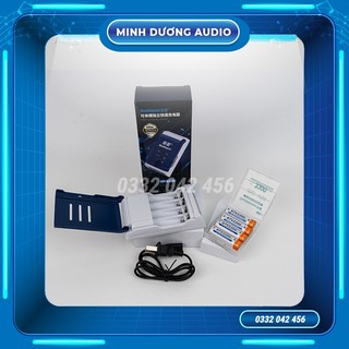 Bộ sạc pin aa, aaa k209 doublepow tự ngắt 4slot