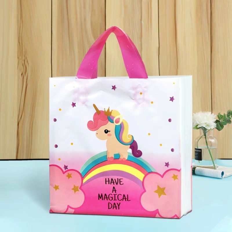 Túi đựng sách vở quà tặng - Túi nhựa PE ngựa thần pony - Túi quai xách nilon.