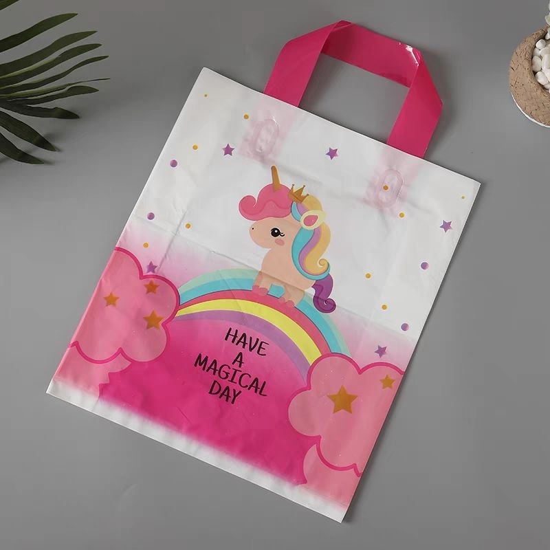 Túi đựng sách vở quà tặng - Túi nhựa PE ngựa thần pony - Túi quai xách nilon.