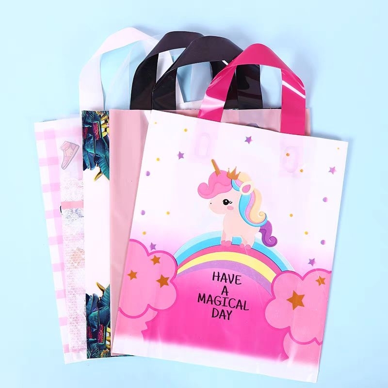 Túi đựng sách vở quà tặng - Túi nhựa PE ngựa thần pony - Túi quai xách nilon.