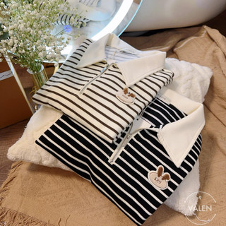 Áo polo kẻ khoá Astu3538 (2449)