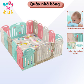 Bộ quây nhà bóng thông mình cho bé, quây nhà bóng lắp ráp tiện lợi cao cấp