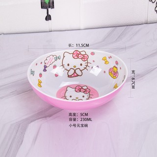 🌸CHÉN BÁT TÔ HÌNH OVAL KITTY DOREMON