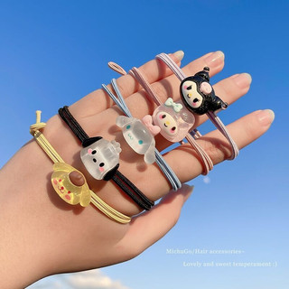 🧚🏻‍♀️Ganten🧚🏻‍♀️Dây buộc tóc cute gắn charm Kuromi, Sanrio phong cách Hàn Quốc