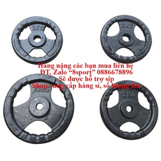Tạ gang 2kg, bánh tạ gang 2kg lỗ phi 30 siêu cứng cho độ bền cao, giá tại xưởng nhà