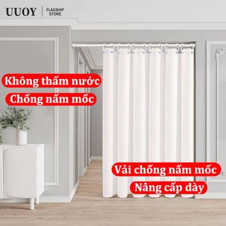 UUOY Rèm nhà tắm chống nước loại dày không nhìn thấy kèm thanh treo, rèm phòng tắm