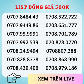 Sim mobifone số đẹp trả trước đầu 093,0707,tứ quý,tam hoa giữa
