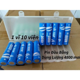 Pin sạc Lion 3.7V 4800mah đầu bằng. loại tốt dùng cho đèn pin quạt sạc máy nghe pháp...ứng dụng sáng tạo