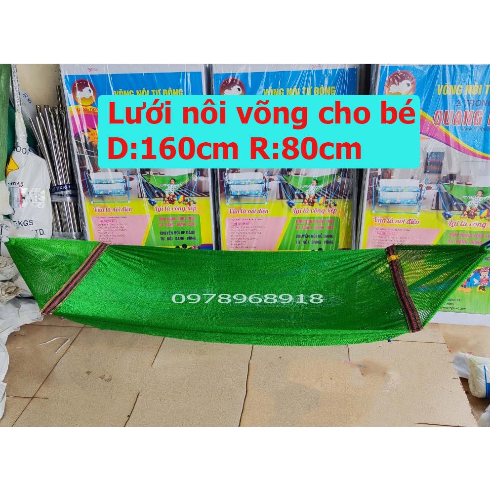 Lưới võng xếp cho bé- Lưới võng xếp nôi tự đưa- chỉ lưới