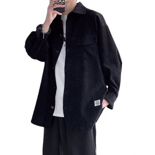 Áo Sơ Mi Nam Tay Dài Chất Nhung Tăm Gân Form Dáng Rộng Thời Trang Unisex Nam Nữ Phong Cách Ulzzang KUN