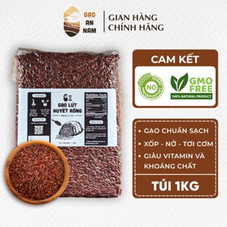   1KG  Gạo Lứt Huyết Rồng An Nam - theo hướng Hữu Cơ - LOẠI NGON Ăn Kiêng Eat Clean Thực Dưỡng 