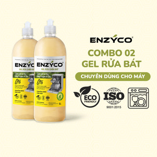 Combo 2 Gel Rửa Bát Tự Nhiên Chuyên Dùng Cho Máy ENZYCO Làm Sạch An Toàn Bằng Enzyme Sinh Học