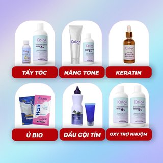 Combo tẩy tóc, nâng tone, oxy trợ dưỡng, dầu gội tím dành cho tóc cần tẩy chuẩn salon |Kolorhair, Kolorhairs| DIVA