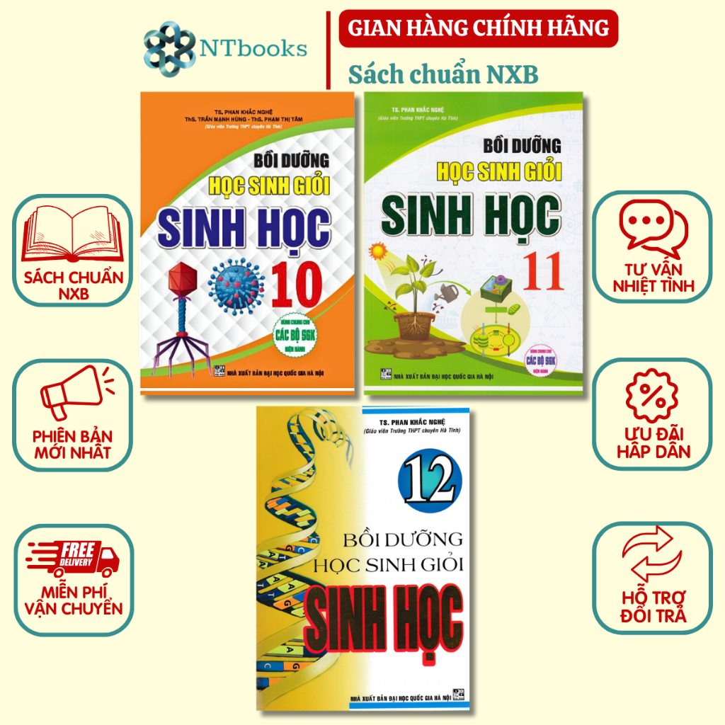 Sách Bồi Dưỡng Học Sinh Giỏi Sinh Học 10 - 11 -12 - Phan Khắc Nghệ