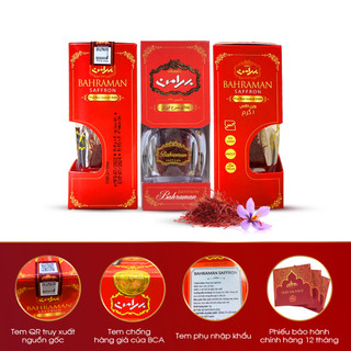 Nhụy hoa nghệ tây thương hiệu saffron bahraman lọ 0,5gr
