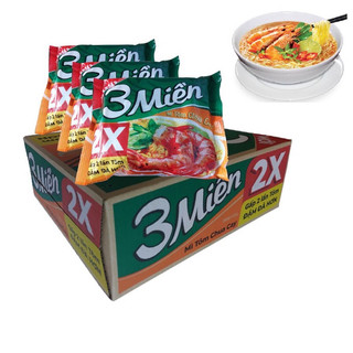 Thùng mì tôm Ba Miền chua cay 30 gói x 65gr