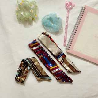 Khăn lụa buộc tóc turban quấn túi cho nữ họa tiết đồ 1K