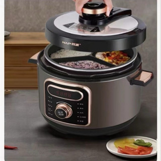 Nồi cơm điện áp suất đa năng ruột 3 ngăn,2 ruột nồi ,hãng  HAP dung tích 5 lít 1300w siêu tiện