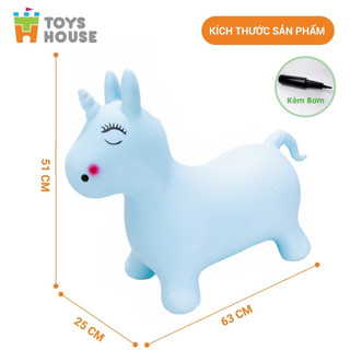 Thú nhún bơm hơi Toyshouse, đồ chơi vận động cho bé, chất liệu cao su cao cấp, Hàng nhập khẩu