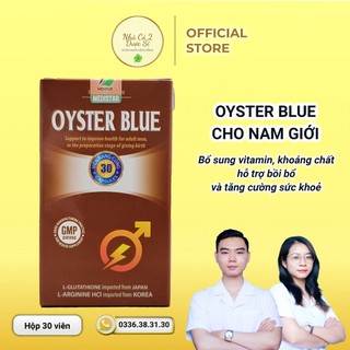 Viên uống Oyster Blue cho nam giới muốn có con, tăng thụ thai - hỗ trợ bồi bổ và tăng cường sức khoẻ - Hộp 30 viên