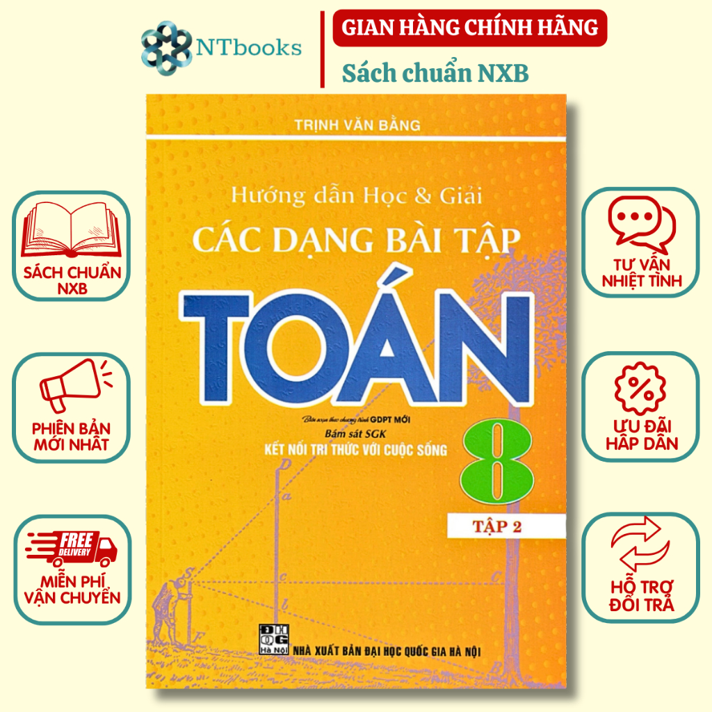 Sách - Hướng Dẫn Học Và Giải Các Dạng Bài Tập Toán 8 Tập 2 (Bám Sát SGK Kết Nối Tri Thức Với Cuộc Số