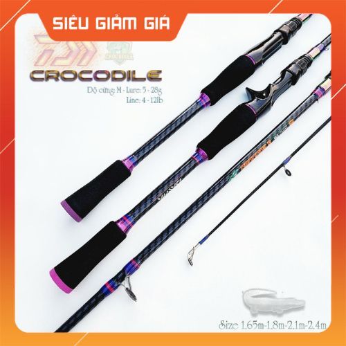 Cần Máy Câu Lure Crocodile Độ Cứng M Đầu Bu Chống Xoắn 2023