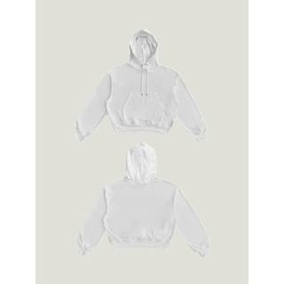 Áo Hoodie boxy nam nữ HBS áo nỉ có nón cotton thoáng mát in streetwear thoáng mát LIGHTWEIGHT BOXY HOODIE - WHITE