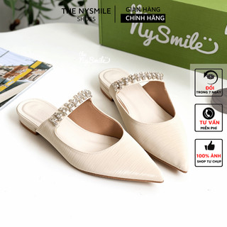 Giày sục nữ mũi nhọn quai đính cườm The NySmile - SNAP