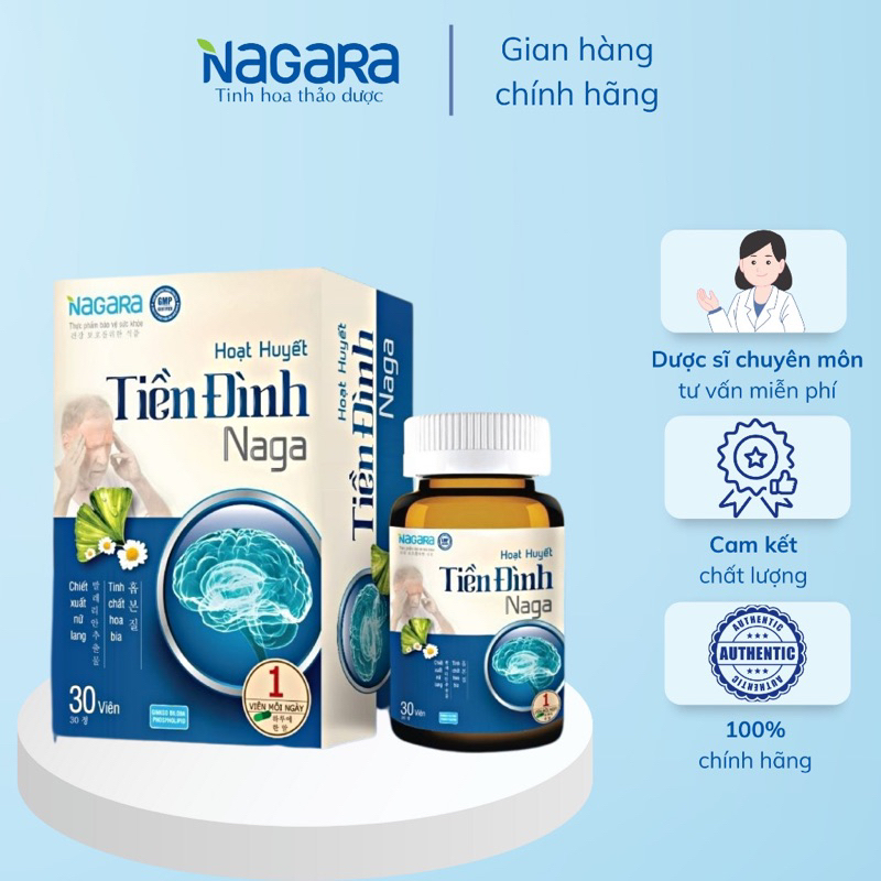 Hoạt Huyết Tiền Đình Naga - Giúp tăng cường tuần hoàn não