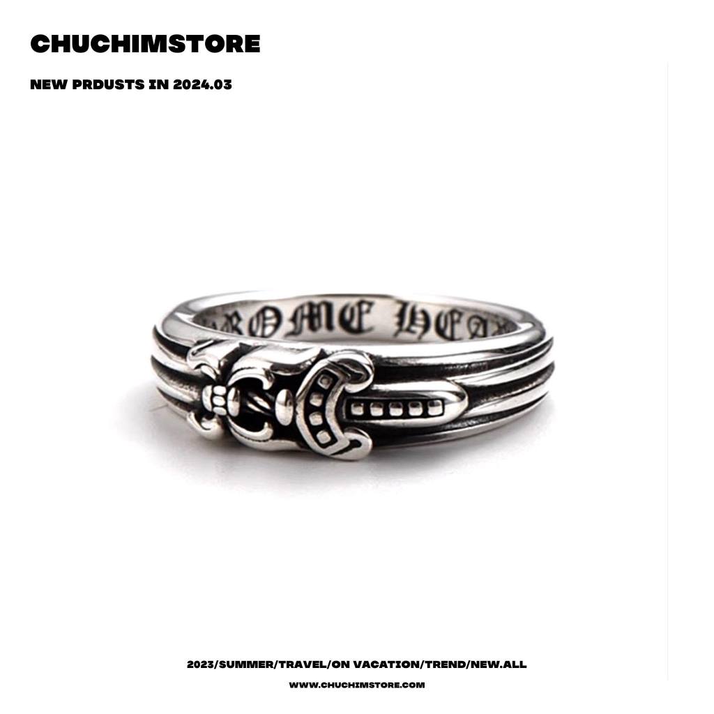 Nhẫn Chrome Heart Dagger Hiphop Phong Cách Gothic - BẠC S925 - N070