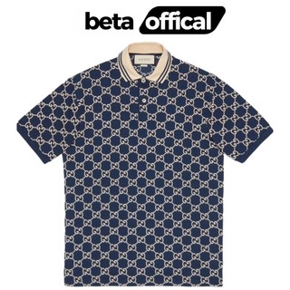 Áo polo GC Monogram in hoạ tiết nam nữ cao cấp Áo polo GC in hoạ tiết Monogram nổi bật mới nhất