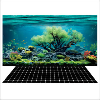Tranh decal dán hồ cá 3d mẫu mới _ts 43