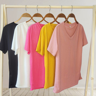 Áo thun cổ tim, cổ V nữ ngắn tay chất cotton giấy chất siêu mát, mềm min, thấm hút mồ hôi tốt