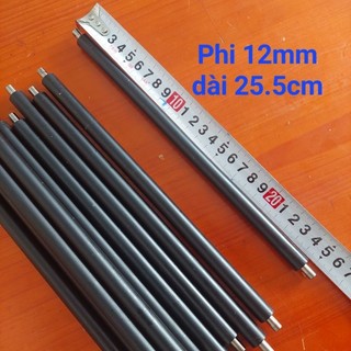 Trục bọc cao su phi 12mm, dài 25.5cm. Hàng tháo máy in.