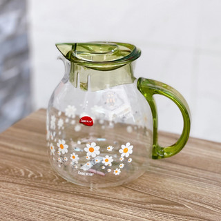 Bình đựng nước thuỷ tinh LiLac 2L- Bình thủy tinh Chịu nhiệt mẫu Hoa Văn cao cấp