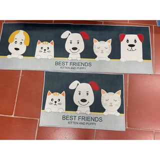 Set 2 Chiếc Thảm Nhà Bếp Hoa Văn 3D