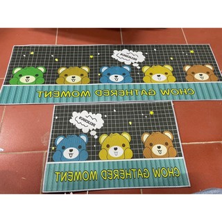 Set 2 Chiếc Thảm Nhà Bếp Hoa Văn 3D