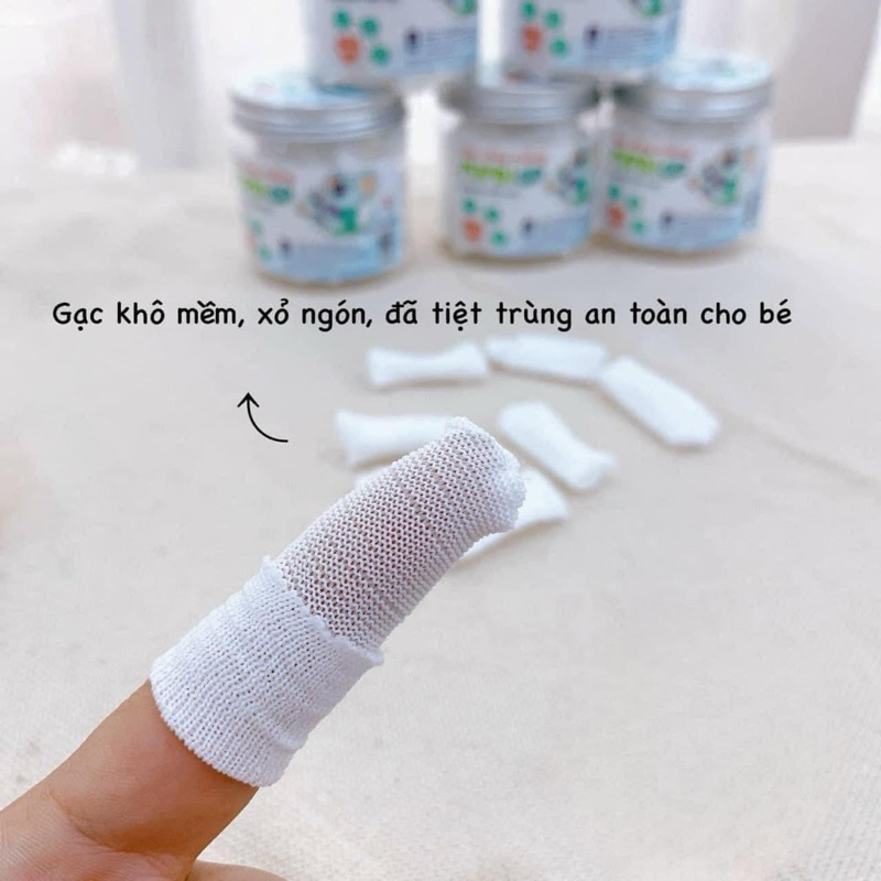 Rơ lưỡi, gạc răng miệng Mipbi khô ( Hộp 30 cái)