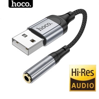 Cáp chuyển đổi tai nghe USB sang 3.5mm chính hãng Hoco jack chuyển đổi USB to 3.5 hỗ trợ micro tạo âm thanh chân thực